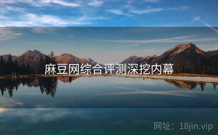 麻豆网综合评测深挖内幕
