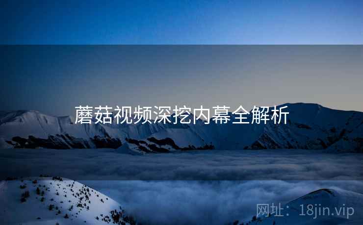 蘑菇视频深挖内幕全解析