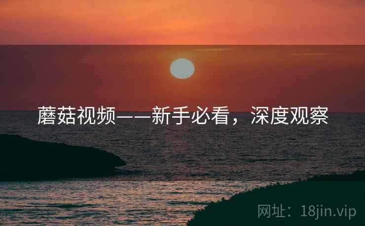 蘑菇视频——新手必看，深度观察